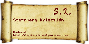 Sternberg Krisztián névjegykártya