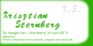 krisztian sternberg business card